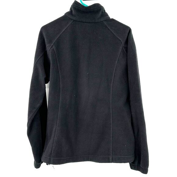 Columbia Size Large Zip Up Fleece Jacket Black 100% Polyester Sportswear Outdoor - Picture 2 of 4